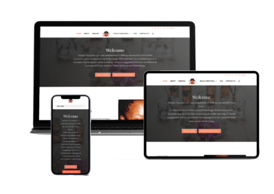 Responsive wellness website design by Watermint Crest displayed on desktop, tablet, and mobile devices