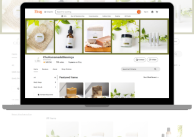 Chu Homemade Blessings original Etsy storefront before migrating to a custom Shopify website