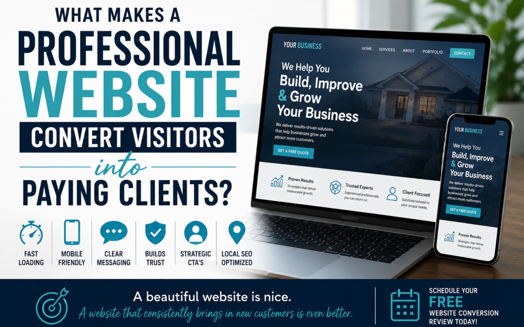 Professional website design that converts visitors into paying clients with clear messaging, mobile optimization, and Local SEO.