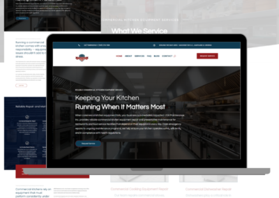 USA Maintenance commercial kitchen equipment website designed by Watermint Crest